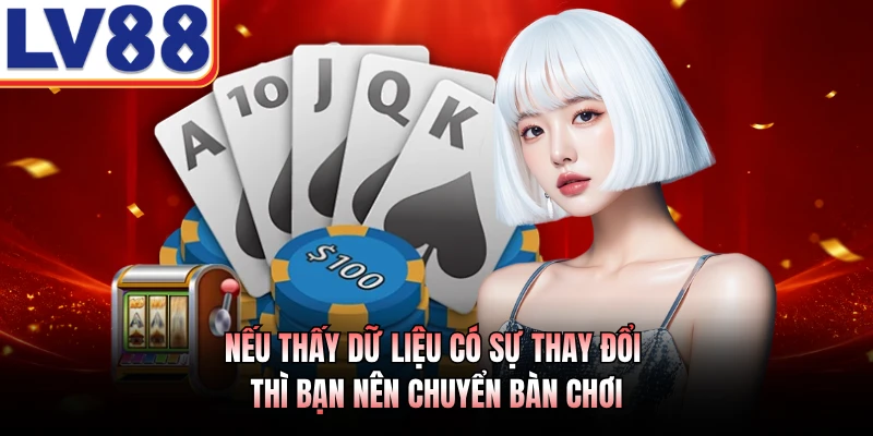 Bắt Cầu Baccarat LV88 - Phương Pháp Dự Đoán Số Học Chuẩn 4 Nếu thấy dữ liệu có sự thay đổi thì bạn nên chuyển bàn chơi